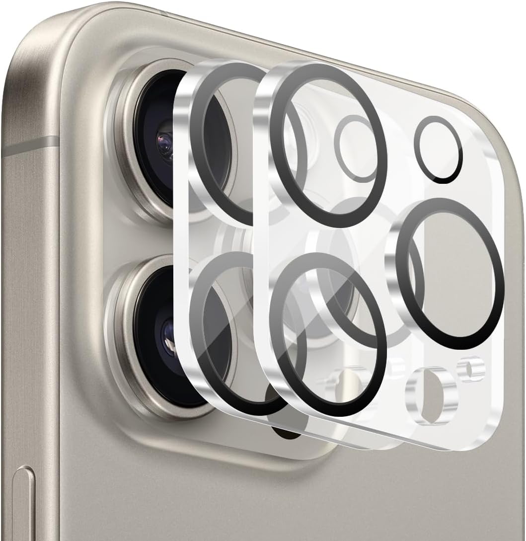 Buff iPhone Camera Lens Koruyucu 2 ADET Kamera Lens Koruyucu Şeffaf (iPhone 15 Pro Max / 15 Pro