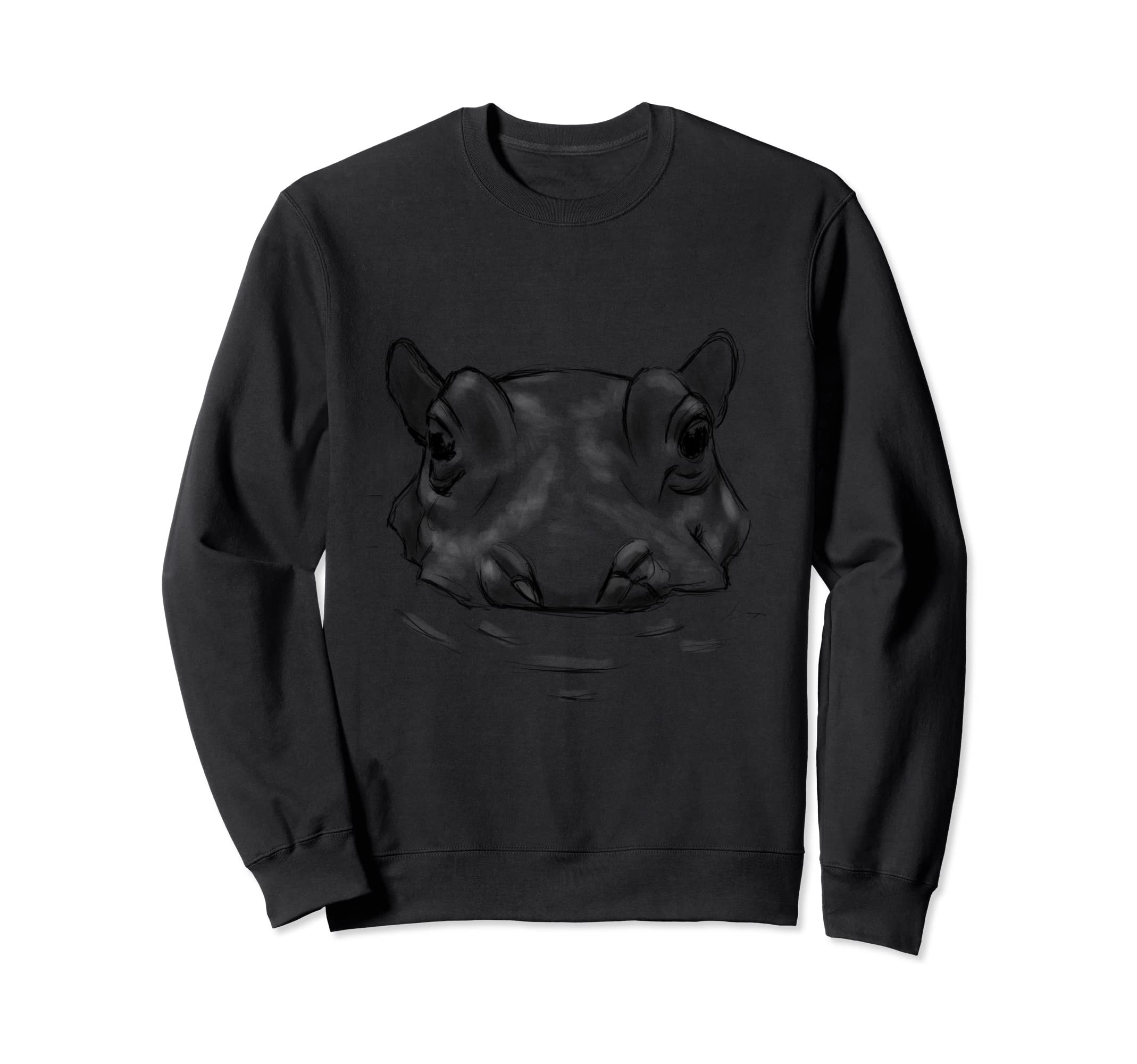 Cute Hippo drawing Sweatshirt
