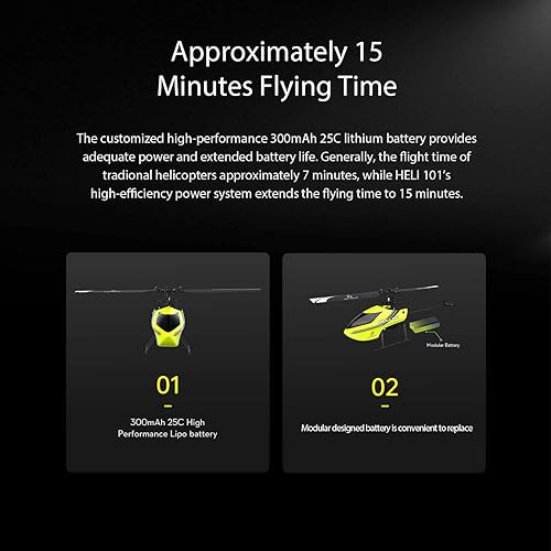 Miniatura 5 de First Step RC Heli 101 RC Helicóptero Juguetes para niños y adultos 4CH 24G Control remoto Mini helicópteros con retención de altitud giroscopio de