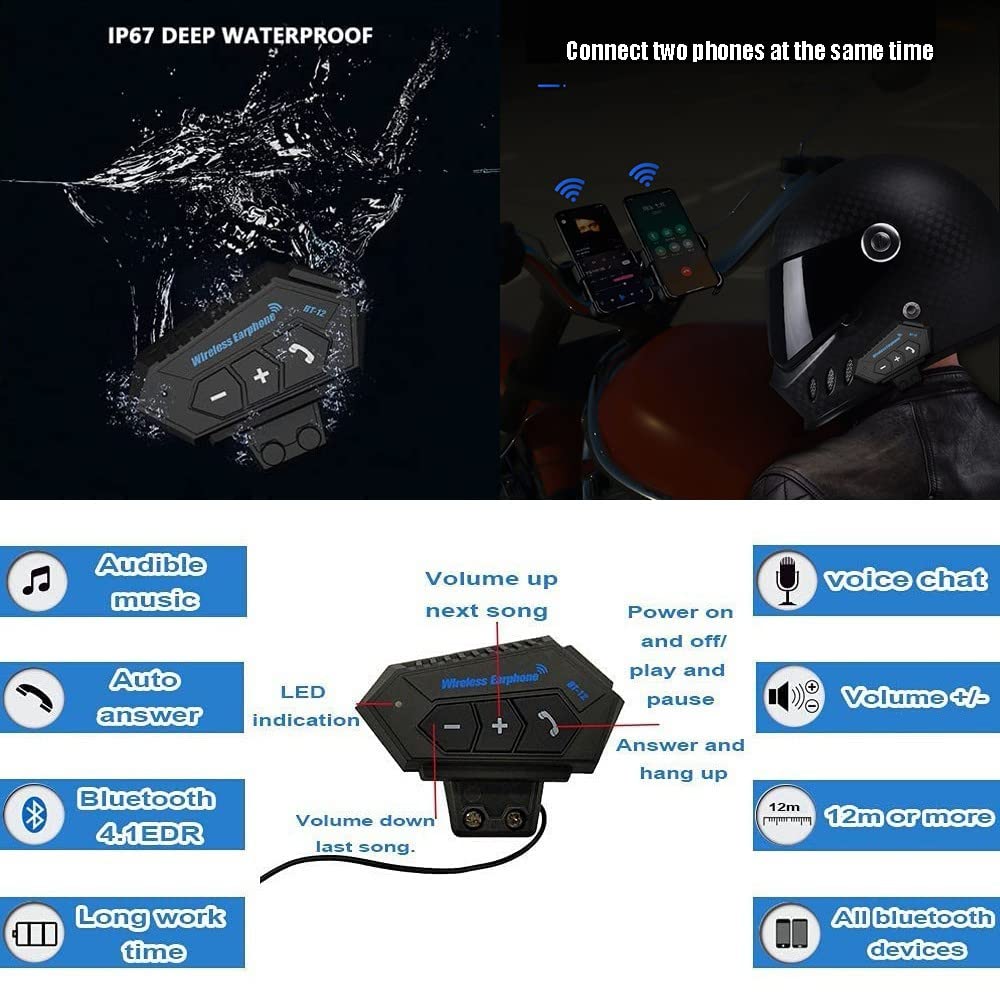 Casco Bluetooth para Moto Casco Modular Abatible con Doble Visera, Auriculares con Aprobación ECE para Respuesta Automática, Casco Integral para Adultos Hombres Mujeres, S-XXL