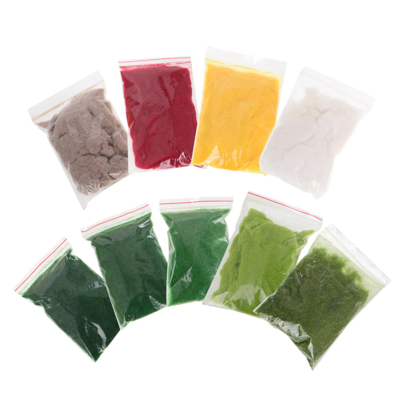 Toyvian 9pcs Miniature Grass Scenery Supplies Diverse Shades for Model Landscapes for DIY Enthusiasts Flexible and Durable Materials for Railroad Layouts and Model Bases