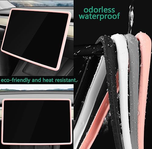 Miniatura 6 de Marco protector de pantalla para Tesla Model 3  Y consola central accesorios decoración protección Tesla pantalla inastillable bordes de silicona