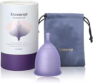 Stunncup Soft Menstrual Cup - Medical Grade Silicone Reusable Period Cup - BPA Free Comfortable Flexible Menstrual Cup Wea...