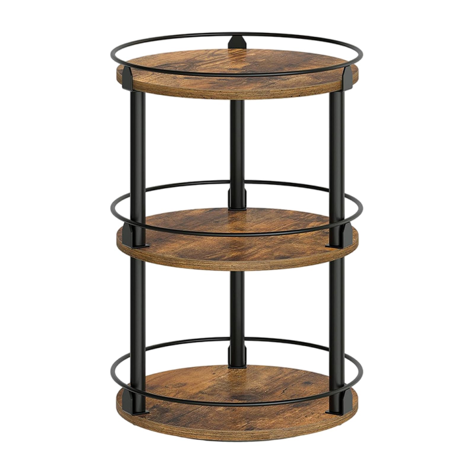 Tsophreniq Wood Lazy Susans Turntable Organizers for Cabinet, 3 Tiers Spices Rack for Kitchen, Table Top, Countertop Turntable for Cabinet Pantries Kitchen Countertop