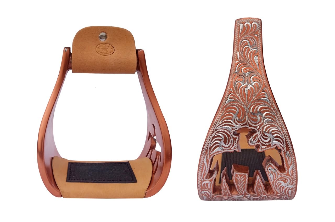 CHALLENGER Cavallo Western Sella Turchese Alluminio Campana Inciso Staffe Cut-Out 51146v
