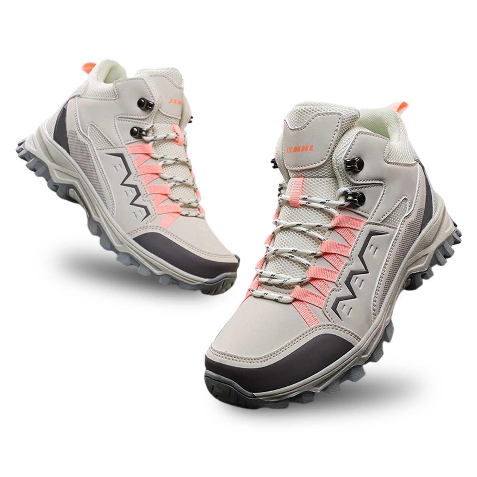 Scarpe da Trekking alla Moda, Alte in Pelle, da Esterno, per Coppie e Avventure di Corsa/1