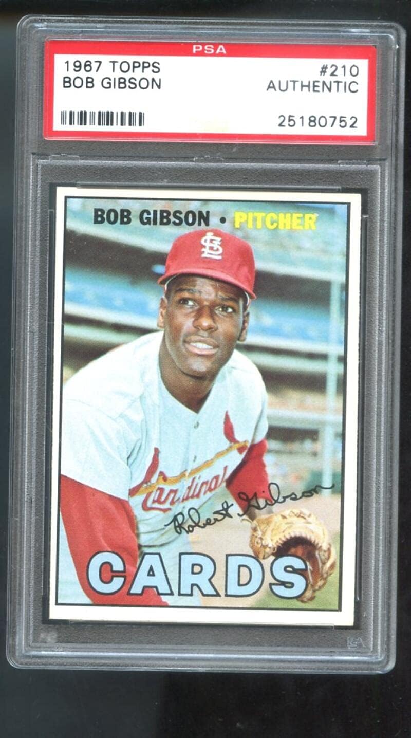 1967 Topps #210 Bob Gibson St. Louis Cardinals PSA AUTH Graded Baseball Card