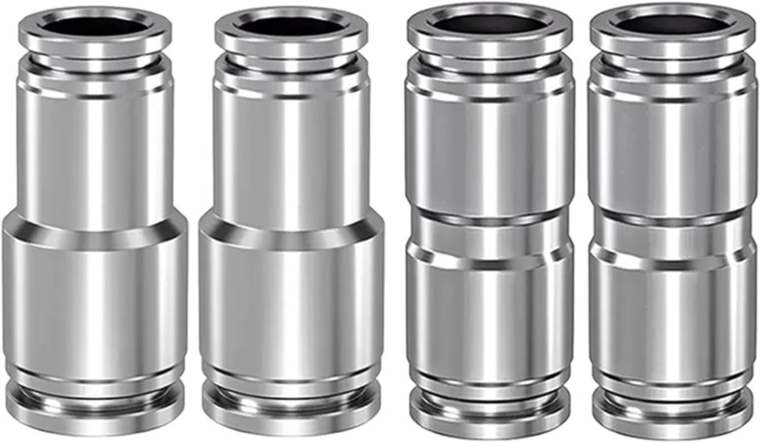 304 Stainless Steel Pneumatic Fitting PU Straight PG Reducer Quick Connector 4 6 8 10 12mm Hose Joint 10Pcs(PG6-4)