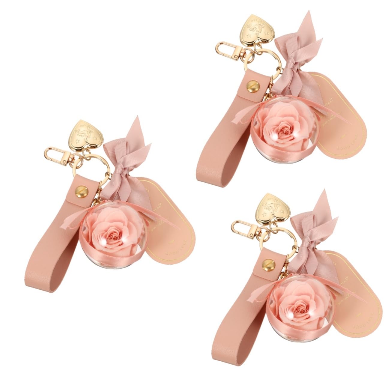 GALPADA 3piezas Llavero Decorativo De Rosa Colgante Resistente Para Bolsos y Mochilas Para Día Madre Cumpleaños y Ocasiones Especiales