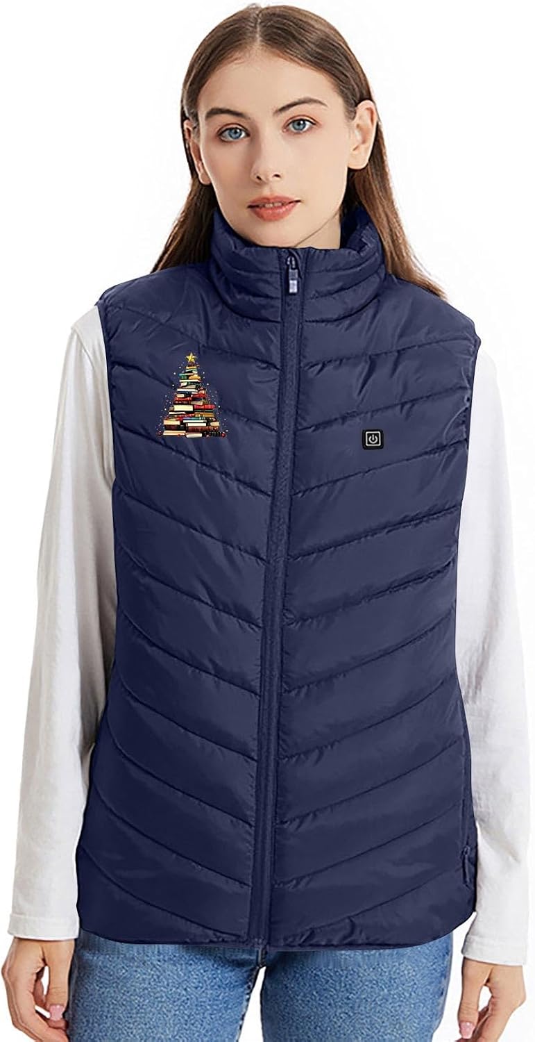 Heated Vest Men Women, 3 Heating Levels Lightweight USB Rechargeable Electric Heated Jacket with 8 Heating Zones