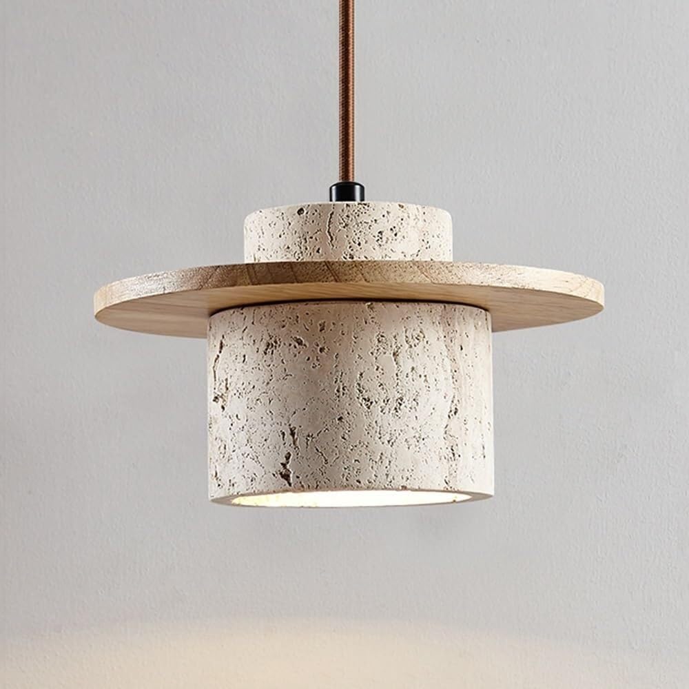 Suspension nordique luminaire Japanese Wabi Sabi en pierre pour bar et restaurant
