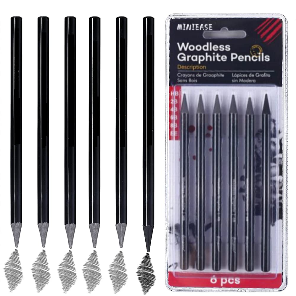 MINIEASECharcoal Pencils For Drawing Perfect For Beginners, Professionals And Artists (6)