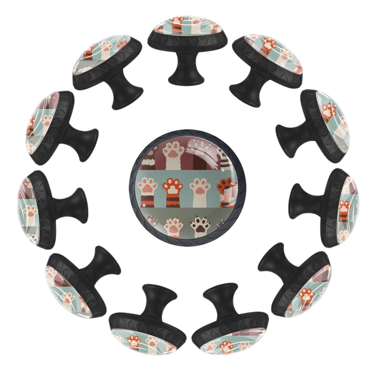 Boutons de tiroir pattes de chat 35mm lot de 12 pour commode enfant et armoire crèche