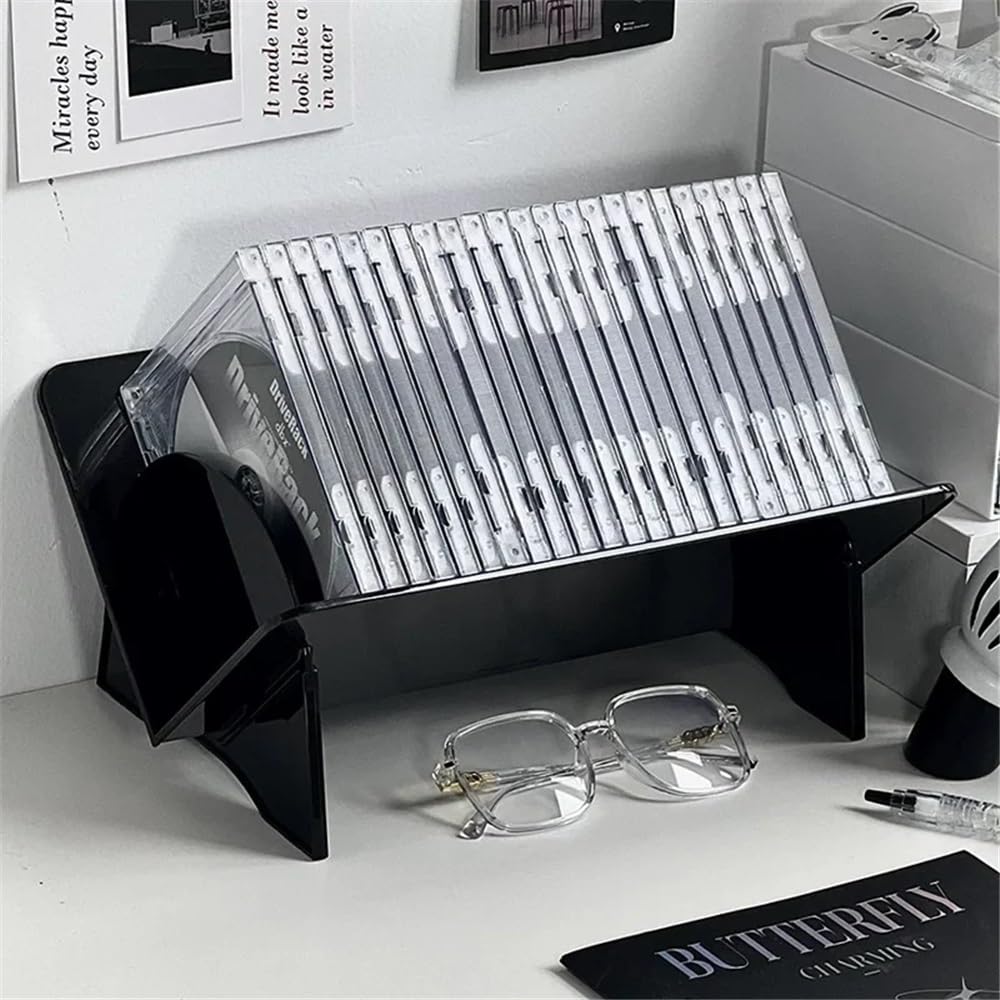 Porta dischi vinile Scaffale for dischi CD Album for Espositore for trasparente Portadischi(Transparent)