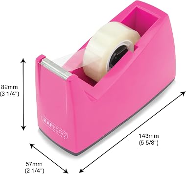 Rapesco 1621 Tape Dispenser 300 for Rolls with 1 Core, 4 Tape Rolls
