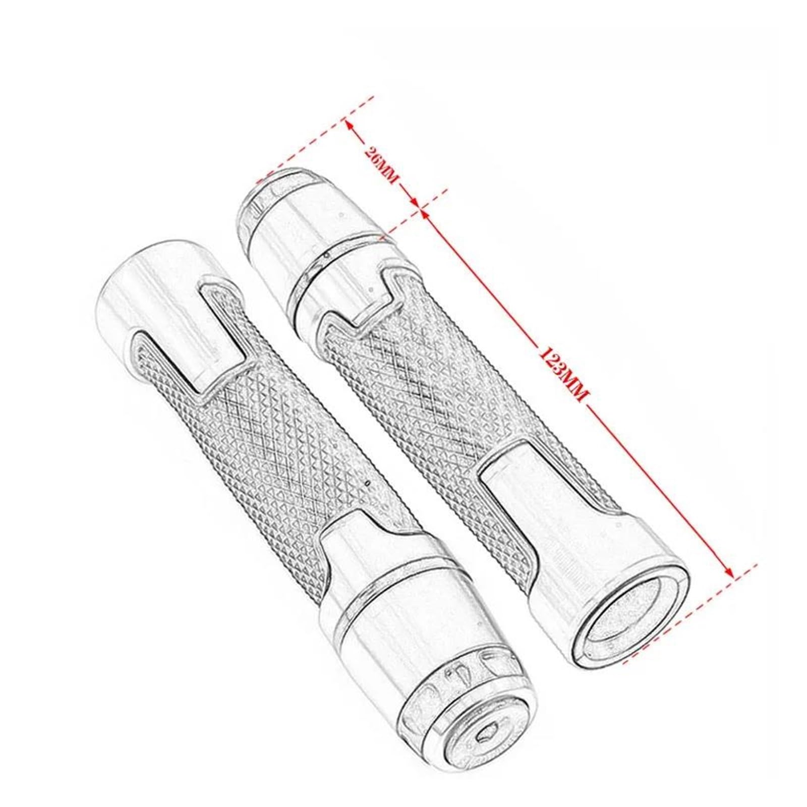 Manopole Manubrio Moto Impugnatura Propulsore In Gomma In Alluminio CNC Per Honda CRF250R CRF450R CRF 250 450 R 2007-2020 Accessori (Color : Titanium)