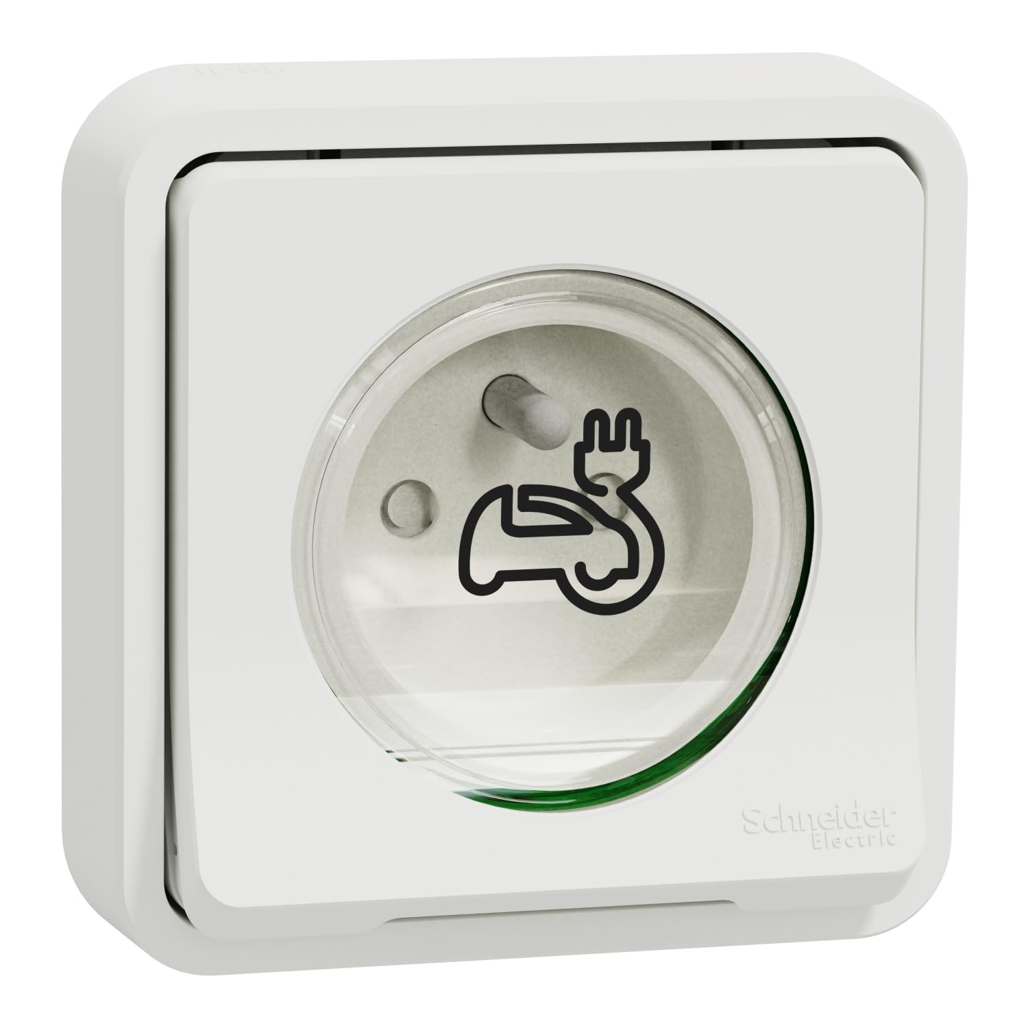 Schneider Electric - Mureva Styl - Prise courant 2P+​T renforcee - encastre - IP55 - IK08 - EV - blanc - MUR39011