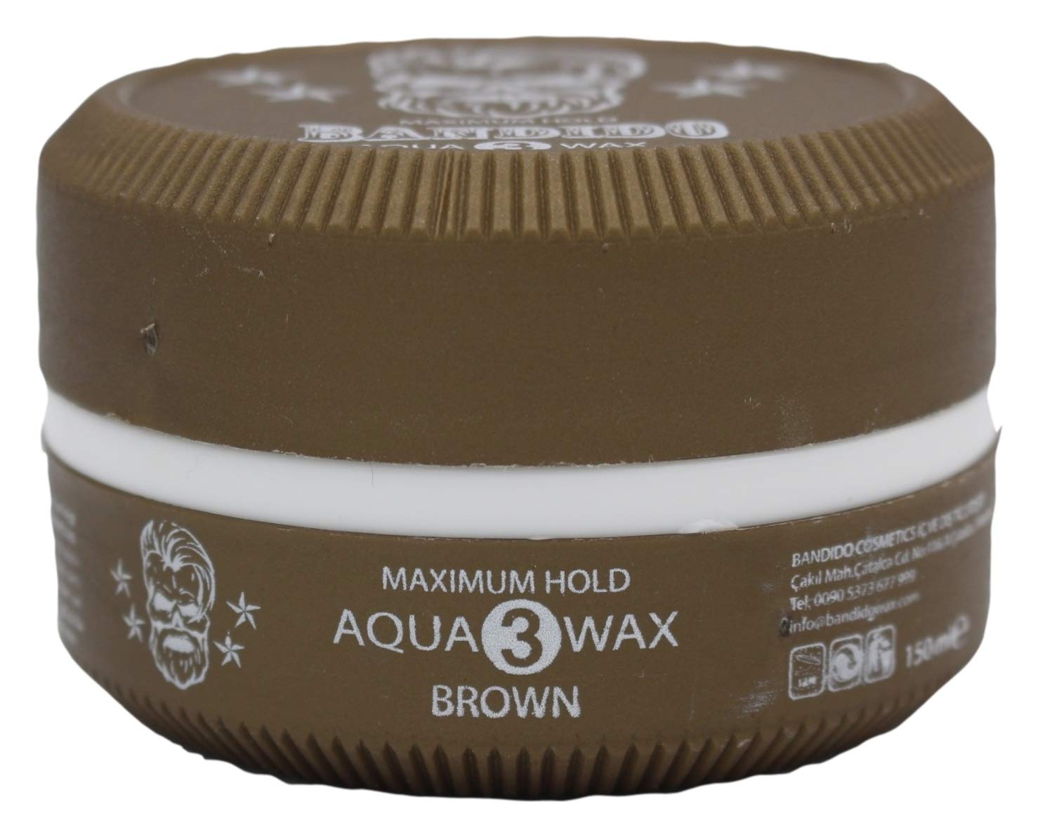 Bandido Aqua Hair Wax Nr.1-8 Matt Fiber Haarwachs Haar Styling Wachs Herren Haargel 150ml Gel Wax Haarwax Matte Look natürliches aussehen Starker Halt für jedes Styling Friseur bedarf (6x, Nr.3)