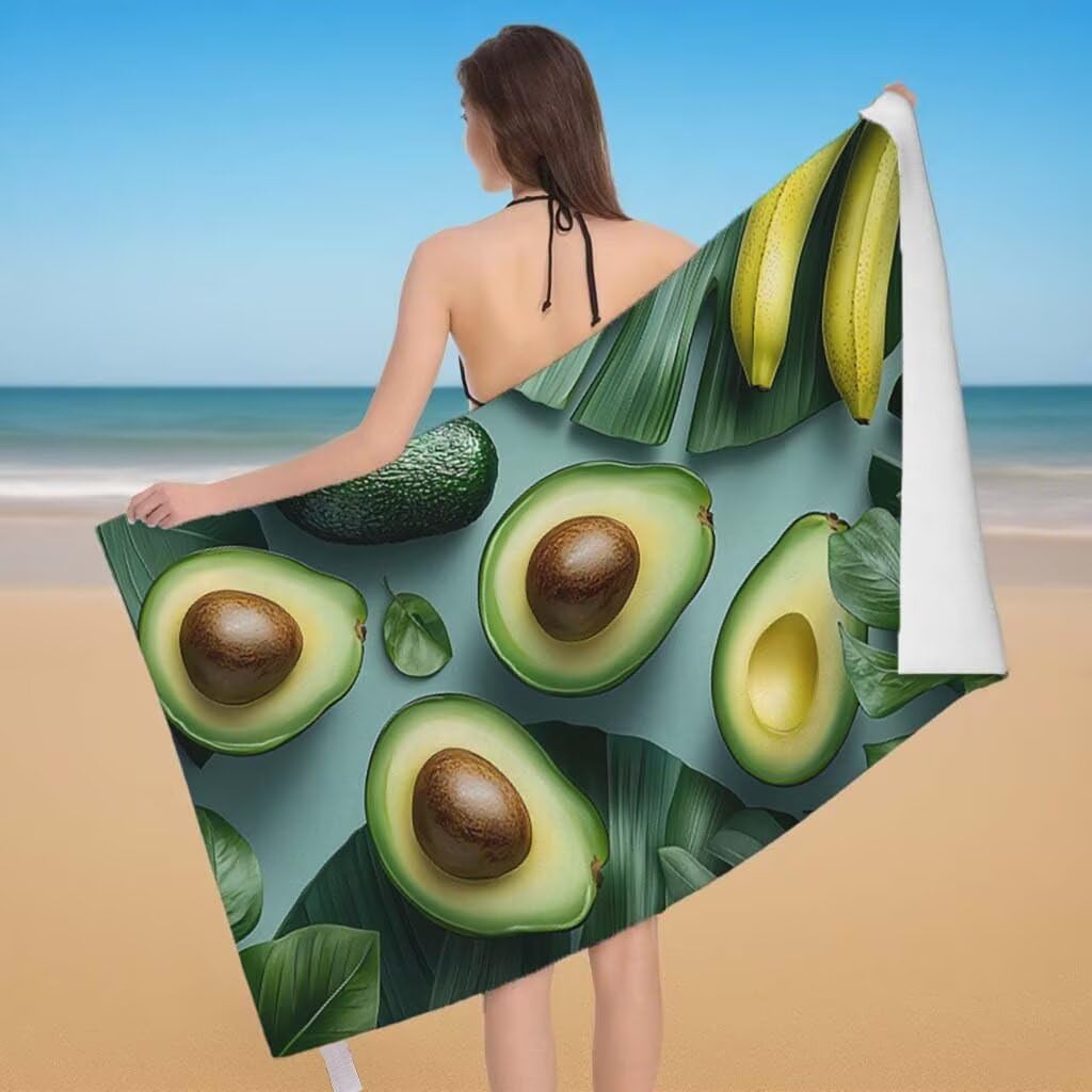 Strandtuch Grün Strandtuch XXL 220x100cm/35x70cm, 2er Set Mikrofaser Handtuch Groß Saunahandtuch, Schnell Trocknend Stranddecke Sandfrei, Badetuch Leicht für Fitness Sporthandtuch Reisehandtuch J-68