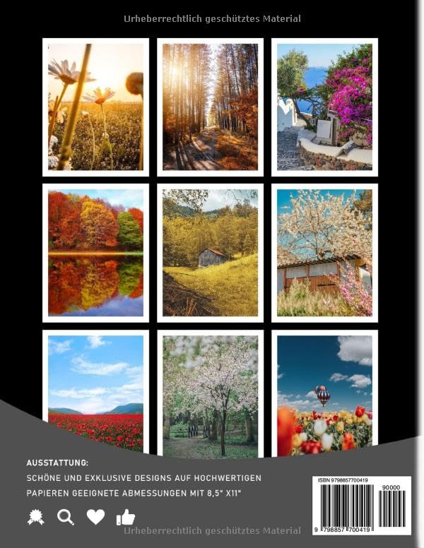 Miniatura 2 de VIER JAHRESZEITEN Fotobuch Frisches und warmes Wetter in der Natur für jeden, der Dekoration liebt 40+ Seiten hochwertige Bilder zur Entspannung