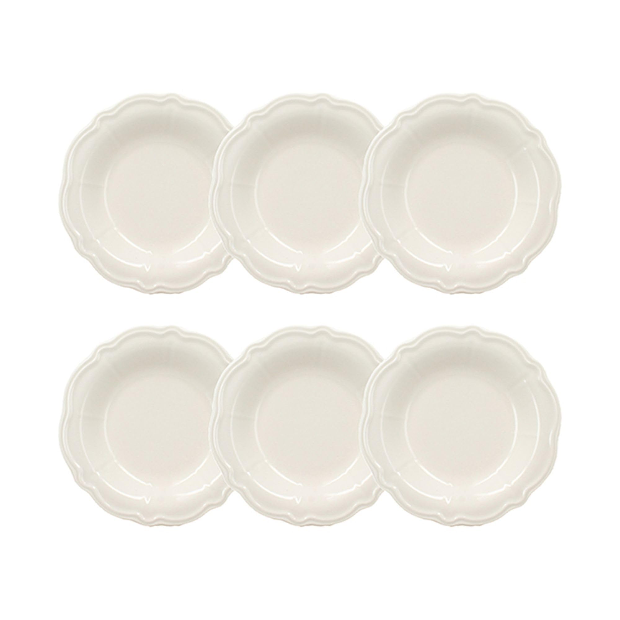 NOVASTYL 2614536 - Juego de 6 platos hondos (22 cm), color blanco