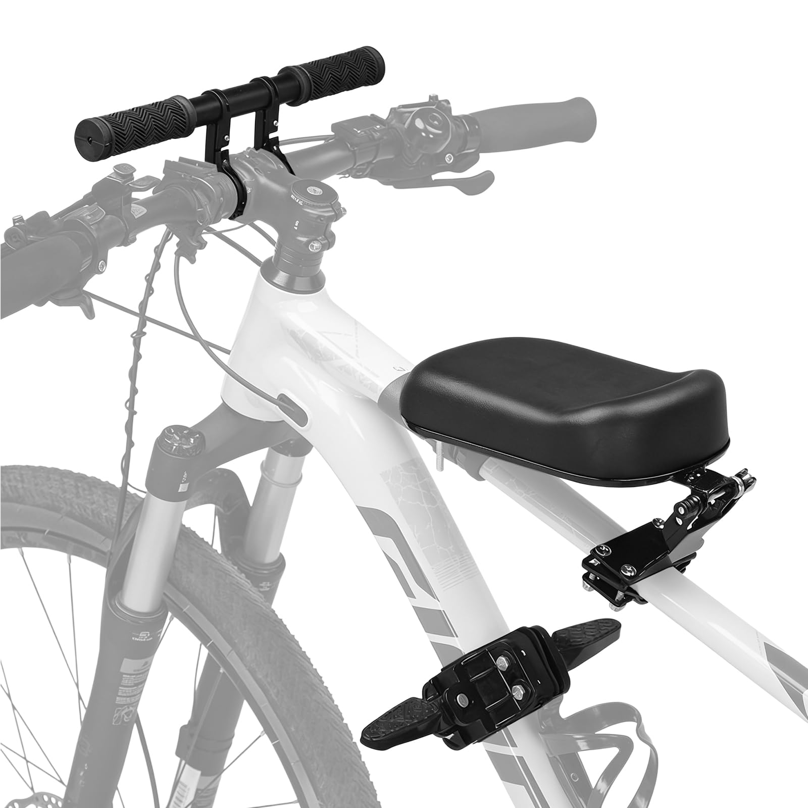 Siege Velo Enfant Avant Siège De Vélo Pour Enfant Siège De Vélo Avant Siege Enfant Velo Avant Siège De Vélo Monté À L'avant Siège De Vélo De Montagne Avec Accoudoir Pédale Pour Enfants 2-5 Ans
