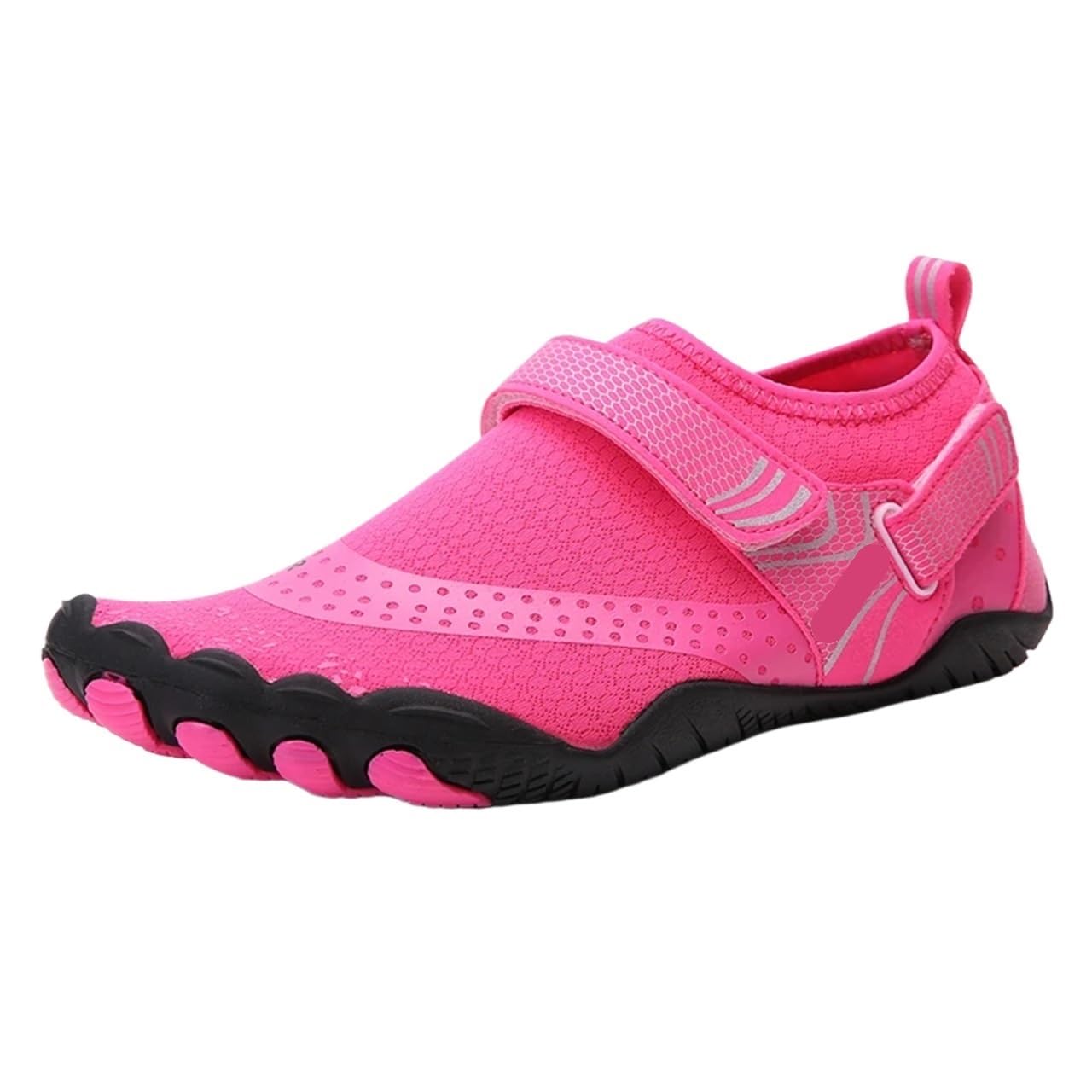 Zapatos De Agua Zapatillas de Agua for Hombre, natación, Playa, Calzado for vadear de Secado rápido, Zapatos for Exteriores, Sandalias Descalzas Transpirables(Rose Red,45)