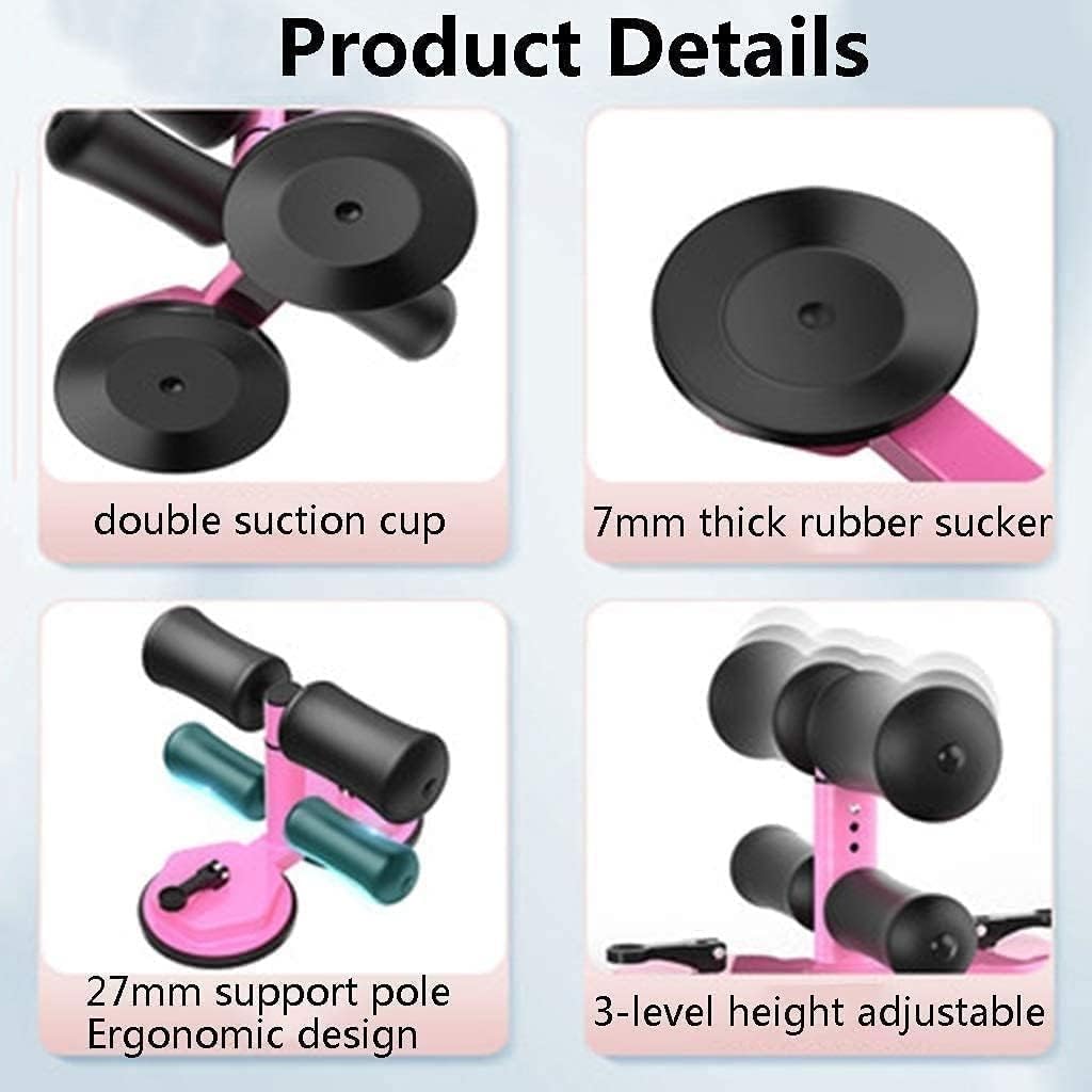 Portable Sit Up Bar - Sit-Up Assistant Device with 2 Strong Suction Cups - Ab Crunch Machine - Exercise Equipment Abs Master for Easy House Workout