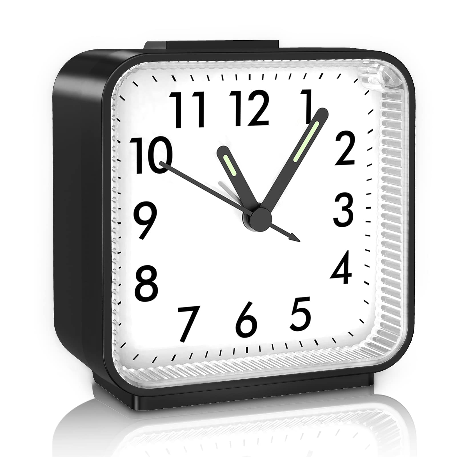 Ankilo NEW Alarm Clocks Bedside, Silent Non Ticking Small Clock, Travel Alarm Clock with Snooze & Light, Battery Operated for Bedroom, Office, Desk, Best Gift for Christmas