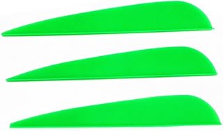 Letszhu Arrows Vanes 4 Inch Plastic Feather Fletching for DIY Archery Arrows 50 Pack (Green)