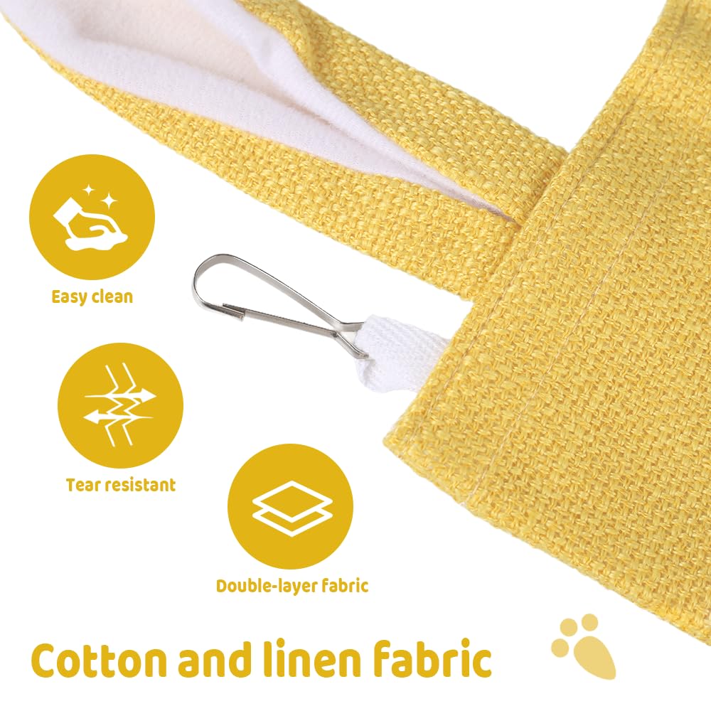 Sac a Foin pour Lapins,Mangeoire a Foin Suspendue pour Cochon d'Inde avec 2/3 Trous pour Chinchillas,Hamsters,Petits Animaux de Compagnie et Animaux