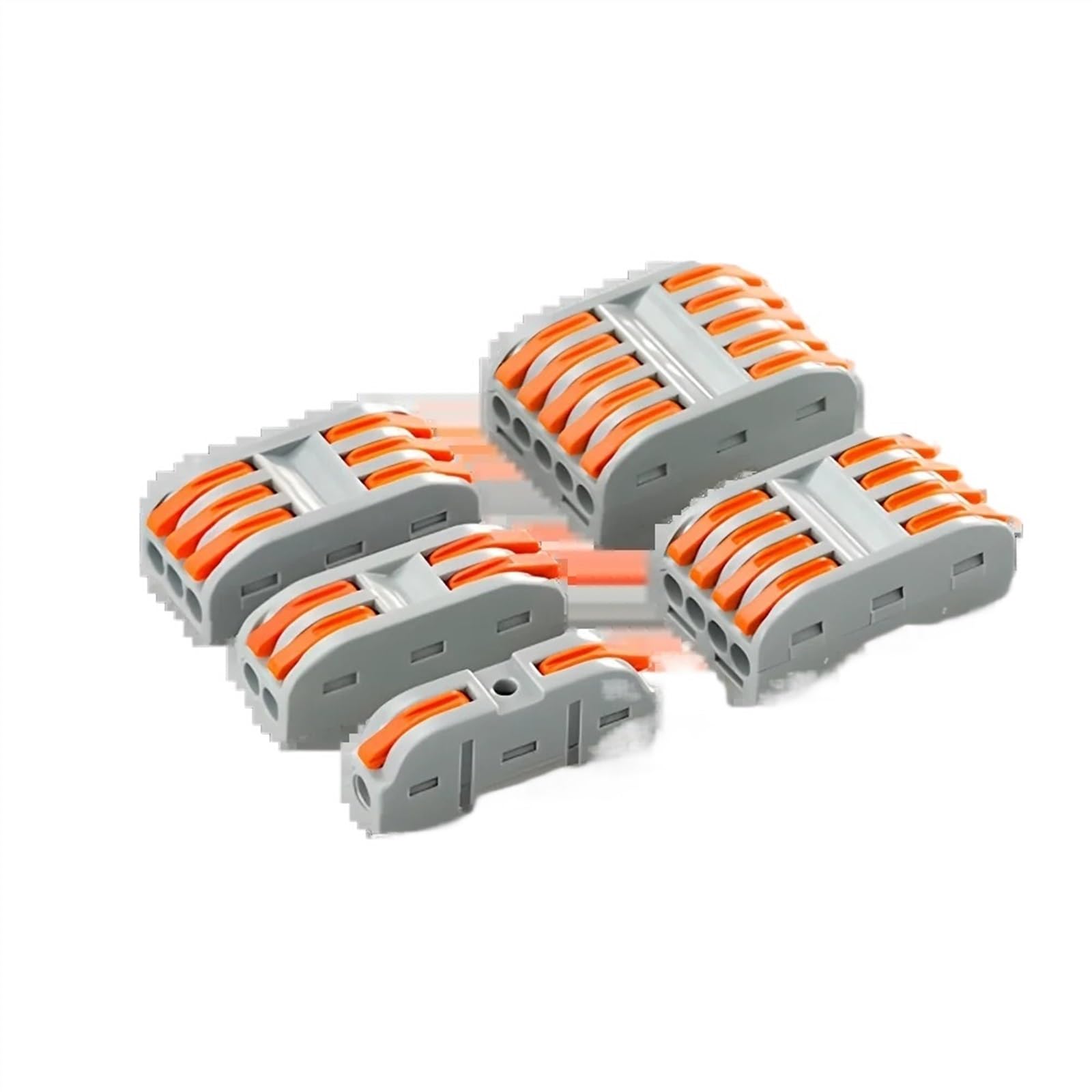 Morsettiera connettore cavo veloce da 50 pezzi 222 Conduttore in filo di plastica con giunzione a molla compatta universale(222-TC)