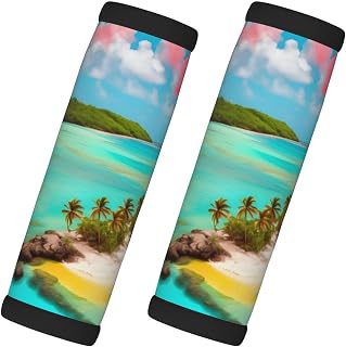 Caribbean Scenery Printed Suitcase Handle Cover - wear-Resistant Trolley Cover, a Must-Have for Travel