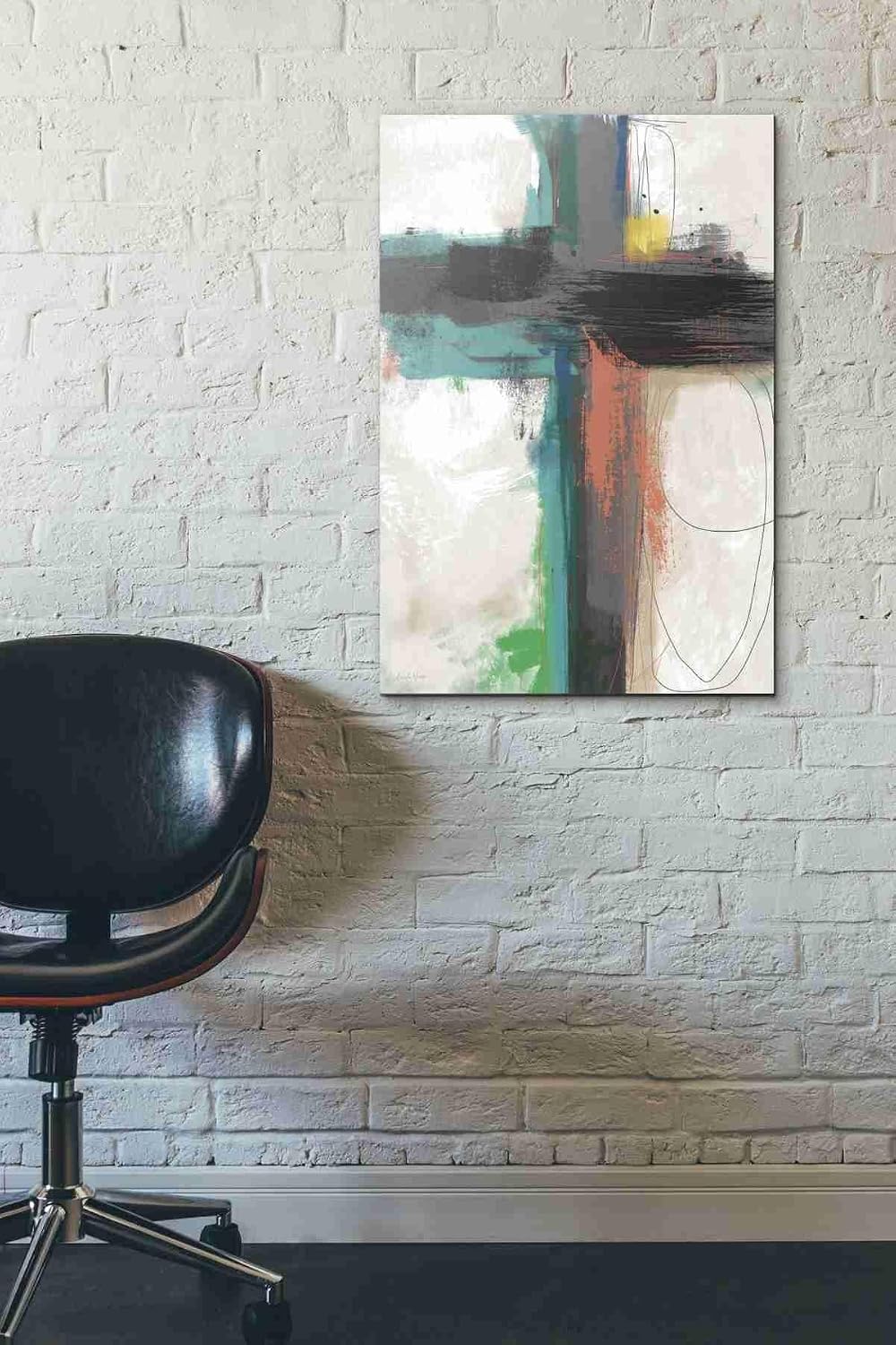 Epic Graffiti 'Contemporary Cross II' by Linda Woods, Canvas Wall Art, 18"x26"