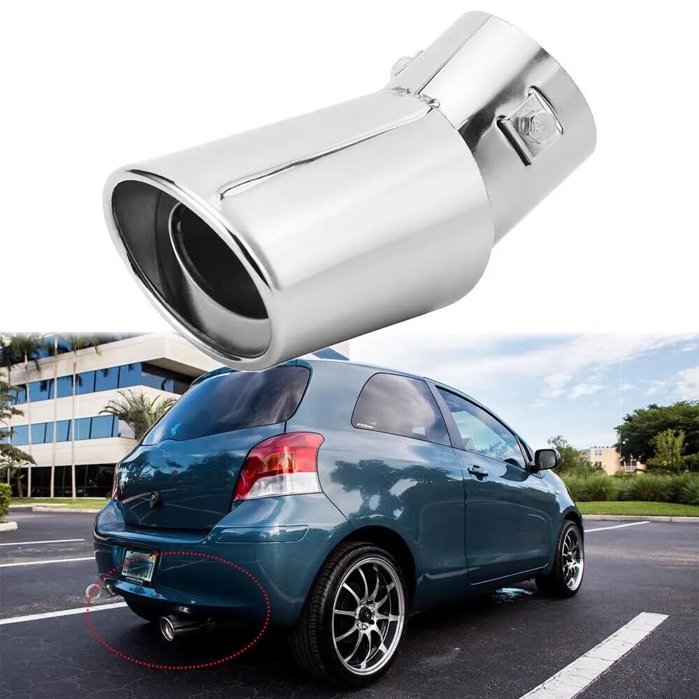 Car Exhaust Muffler Pipe Pasuje do Toyota Yaris 2004-2021 tylny tłumik rury wydechowej samochodu ze stali nierdzewnej Tłumik Samochodowy(A)