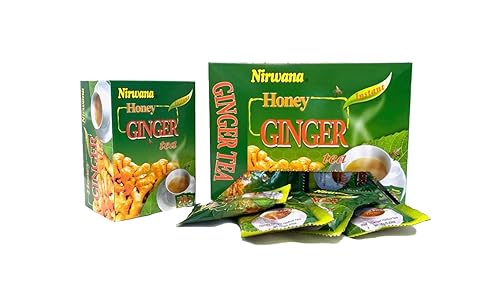 Té de miel y jengibre mezcla de hierbas calmante con limón y jengibre  Té de bienestar sin cafeína para relajación y comodidad digestiva (20 sobres)