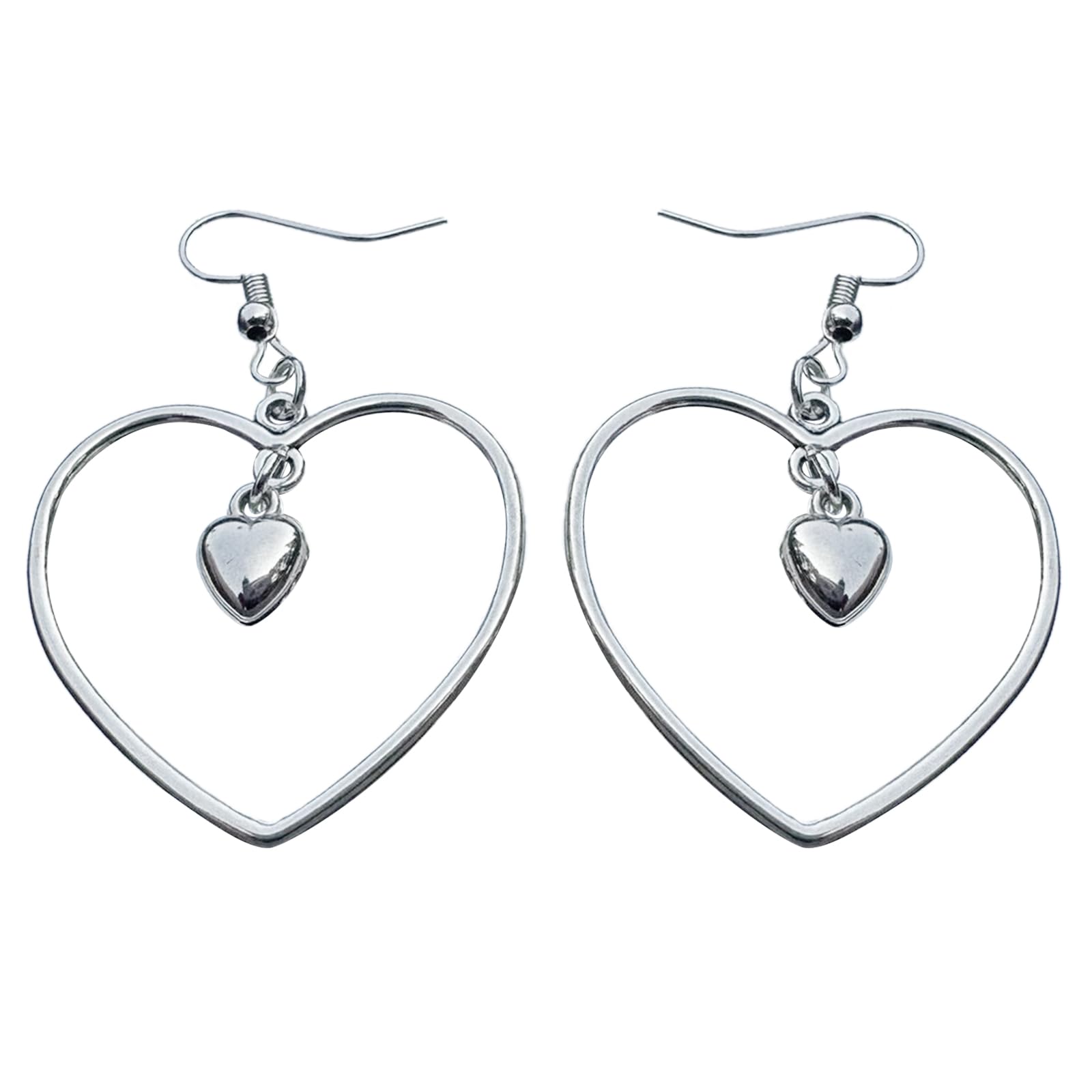 YZYDF Exquisite Craftsmanship Earring Fashion Hollow Heart Earring Alloy Material for Girlfriend Mother Sister