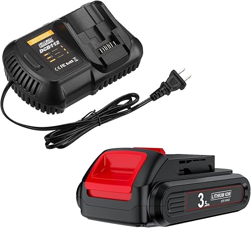 Combo de batería y cargador actualizado de 3500 mAh 20 V DCB206 para batería Dewalt de 20 V y cargador DCB112 de 1220 V, batería para DCB206 DCB203