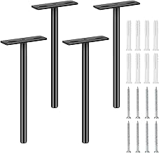 4 Pieces Floating Shelf Bracket, Invisible Hidden Wooden Shelf Bracket, Wall Mounted Shelves for Shelves, Hidden Shelves (15.5x6cm)