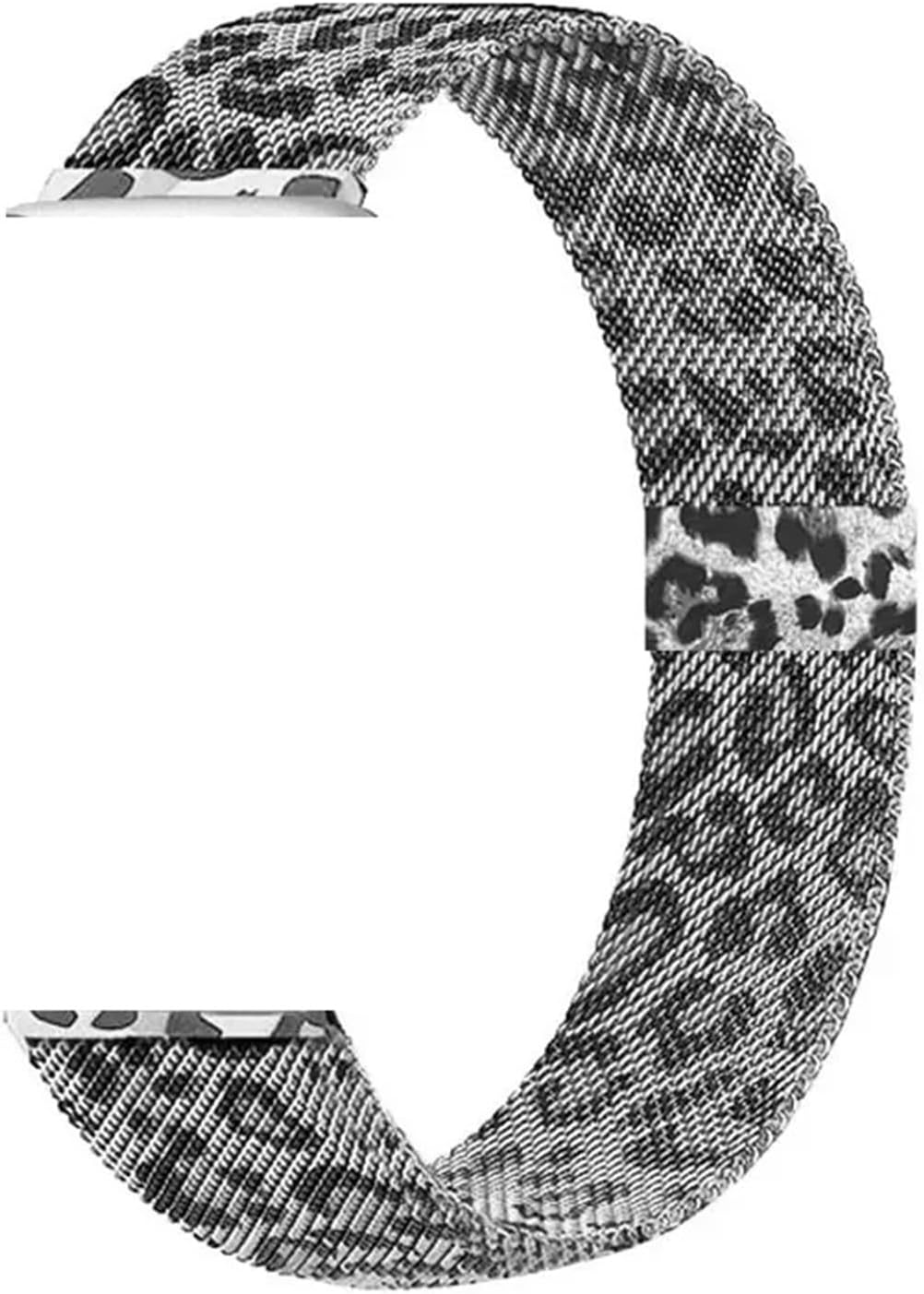 Loop Strap For Watch 49mm Band 44mm 40mm 41 45mm Gold Silver Leopard Bracelet +Case 9 8 7 6 5 4 3 SE