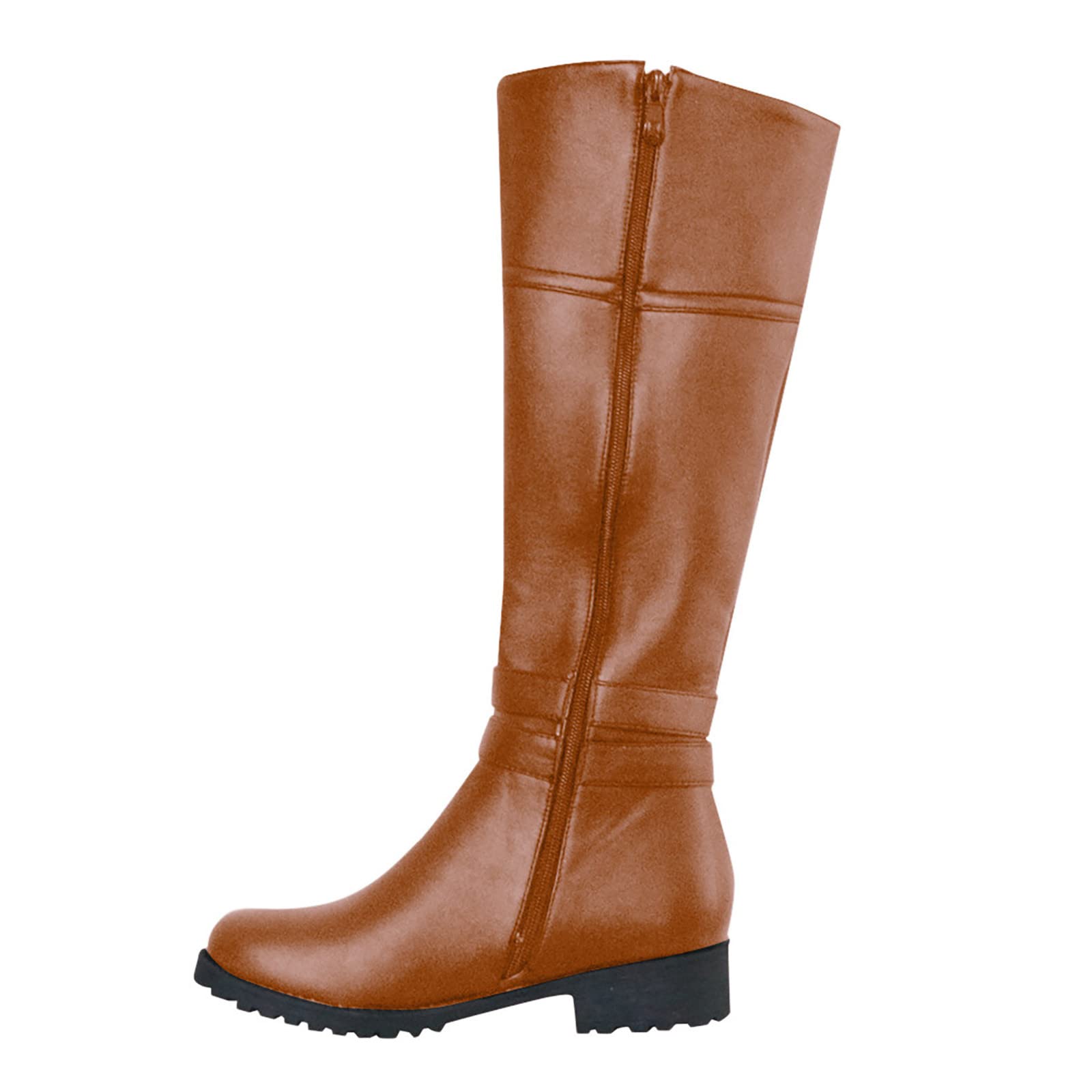 Botines Mujer Invierno Chic Botín Antiderapante Mujer Invierno Bota Con Correa De Hebilla Botas Impermeable Botas Casual Color Sólido Zapato Otoño Invierno Botas Botas Botas De Cintura Grande 35-43