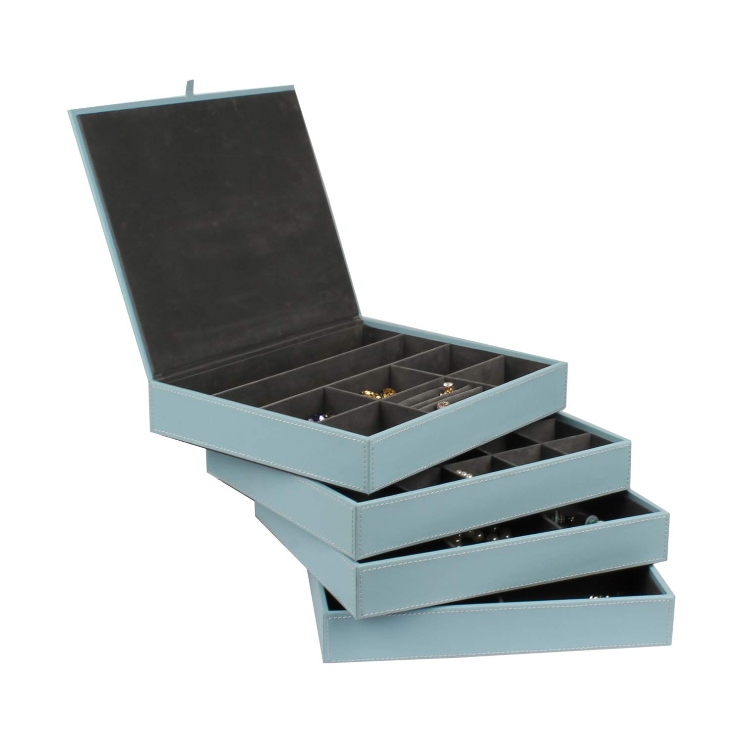 FabbityJewellery Stackers Blue Blossom I Set of 4 Trays