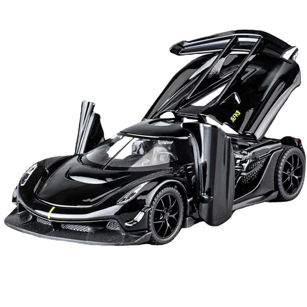 Toy Cars Model Jesko Black Alloy Collectibles Die-cast Vehicles with Sound and Light