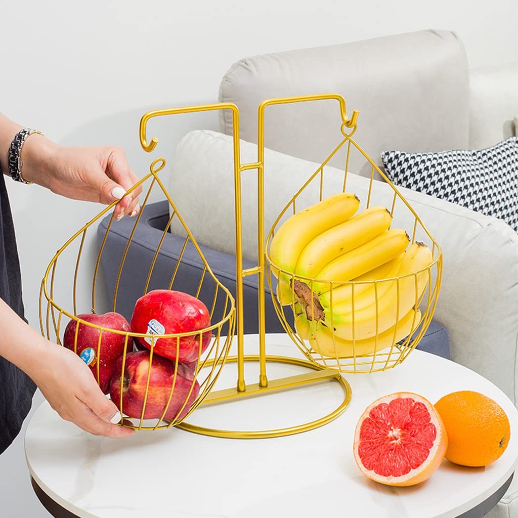 Patera na Owoce Miska na Owoce Kosz na Owoce Miska owocowa z wieszakiem bananowym, metalowy odpinany koszyk owocowy Bananowy uchwyt do przechowywania owoców blacie do przekąsek owoców Stojak na Owoce