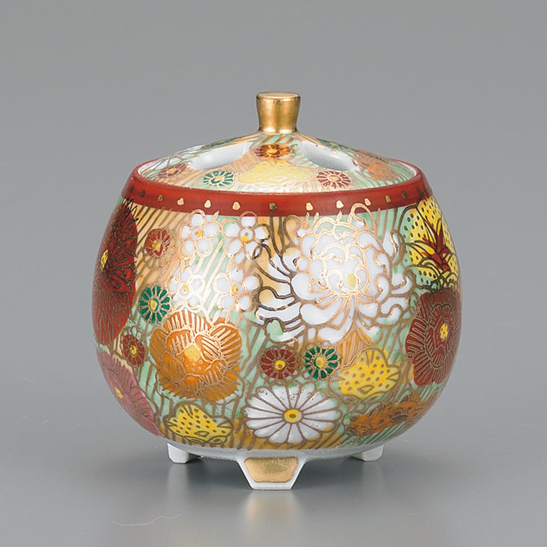 Amazon｜九谷焼いわたや 2.5号香炉 金花詰 AP7-1218｜仏壇用香炉