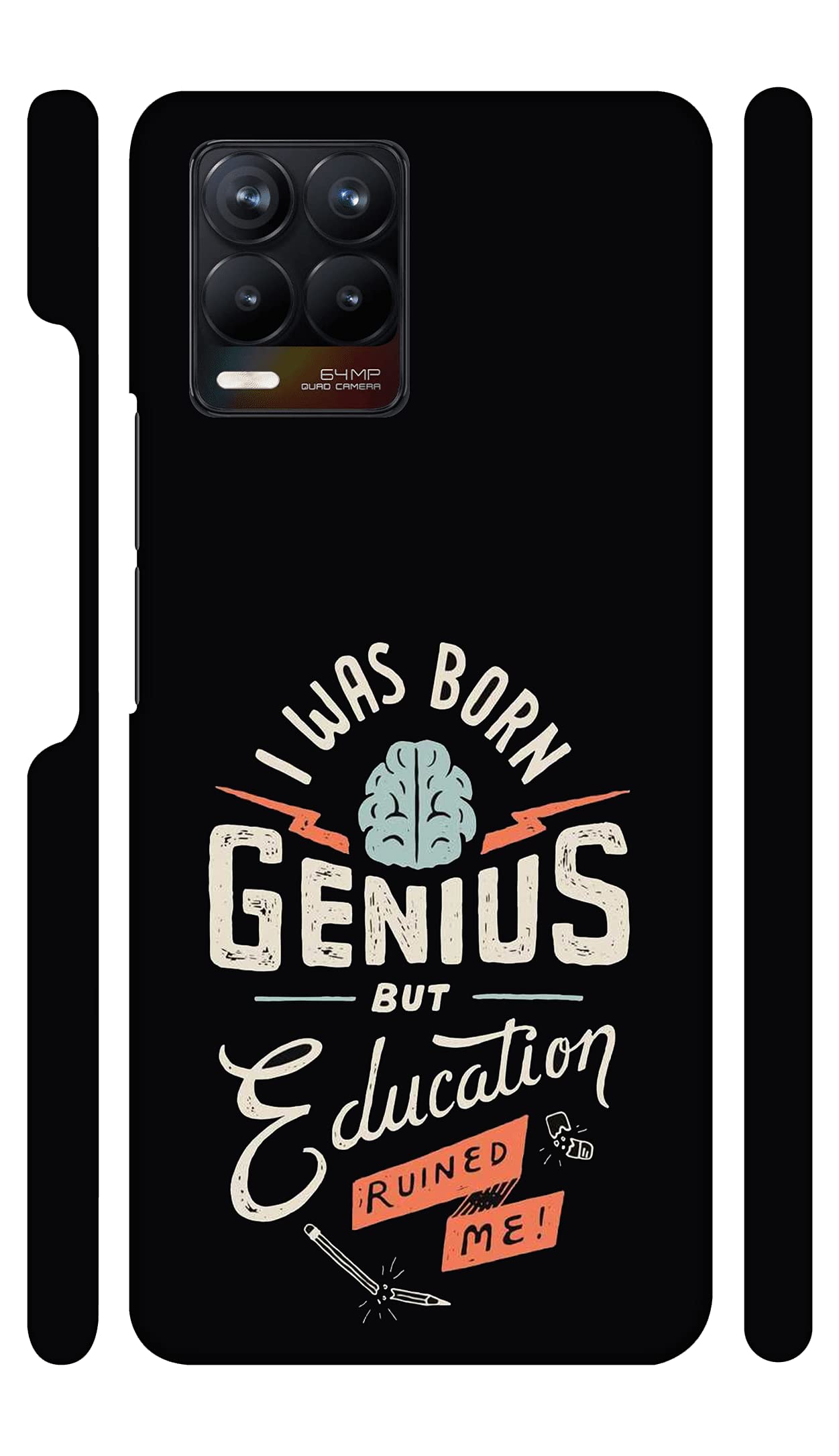 DASPI was Born Genius Designer Printed Hard Back Case and Cover for Oppo Realme 8/8 Pro