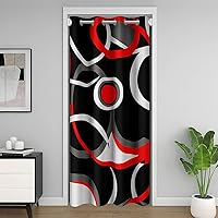 Vista 23 de jejeloiu Bonita cortina de puerta de ciervo para puerta, privacidad, 34 x 80 pulgadas, para niñas, niños, sala de caza, estampado de pata de oso