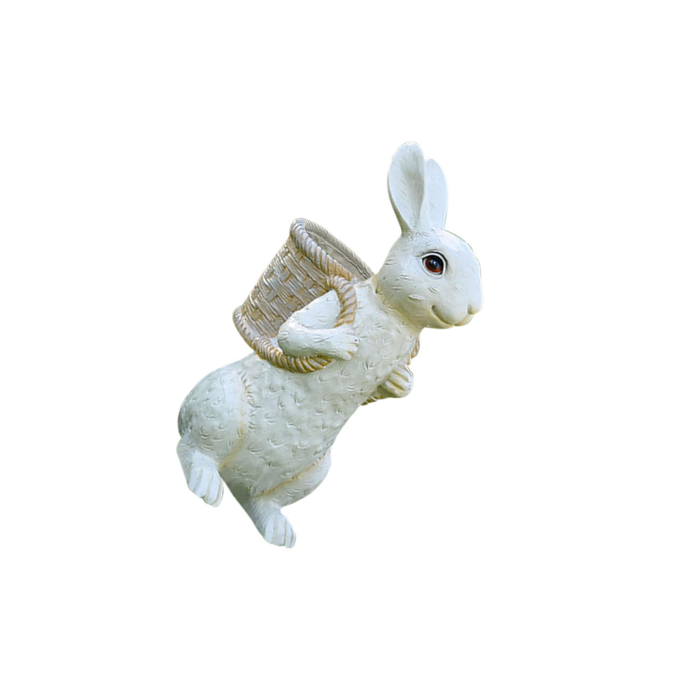 Statue de Lapin en Pot de Fleurs, Artisanat raffiné, pour Jardin, Cour, Pâques, Sculpture Lapin, Pot Fleurs, Convient pour Balcon, Cour, Sculptures d'animaux, décoration Jardin, extérieur