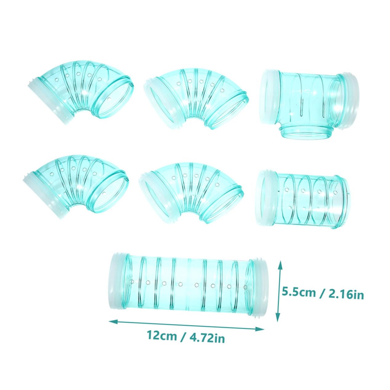 TOYANDONA 3 Pack DIY Hamster Tube Toys Plastic Tunnel Set DIY Hamster Cage Accessory