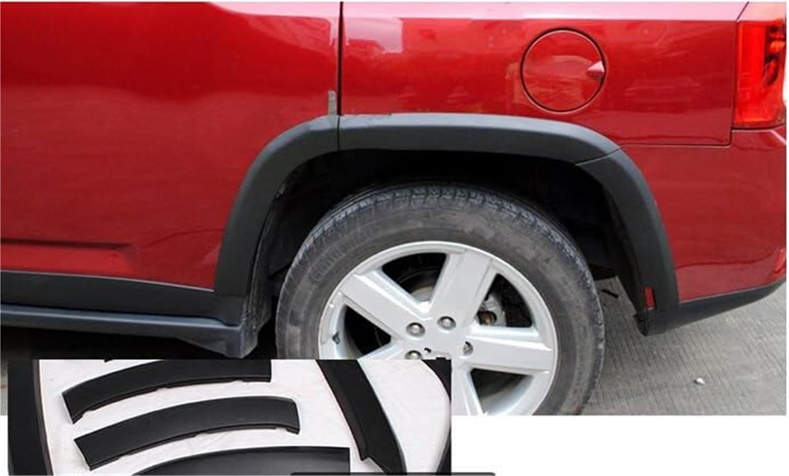 Czarny nadkole nadkole łuki rozszerzenie akcesoria samochodowe, dla Jeep, Compass 2011 2012 2013 2014 2015 Uniwersalne poszerzenia błotników